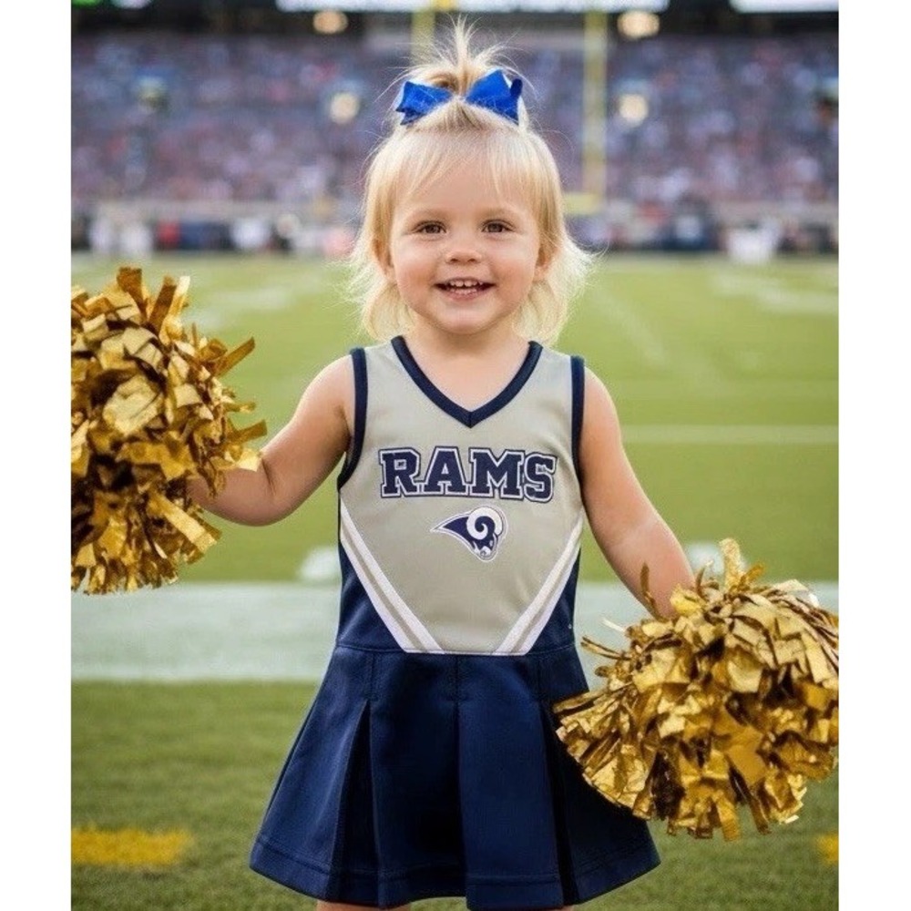 New NFL Los Angeles Rams Cheerleader Outfit Size 2T 2 Piece 24 Months Football